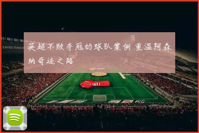 英超不败夺冠的球队案例 重温阿森纳奇迹之路